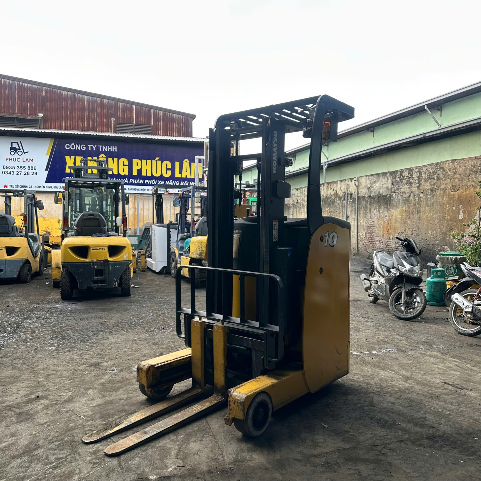 Xe nâng điện Komatsu 1 tấn FB10RS-14 (144053), sản xuất năm 2010